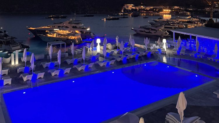 Petasos Beach Resort and Spa in Mykonos blue pool